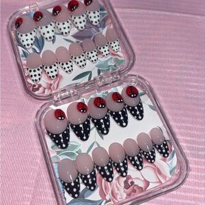 Polka Dot and Ladybug Nail Set